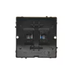 Simon Basic WMUK-0520F2-Y011 Gniazdo komputerowe RJ45 podwójne kategoria 5e (moduł). Montaż gniazda na wkręty do puszki; czarny