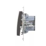 Simon 54 WMDL-011x2x-046 Łącznik jednobiegunowy z podświetleniem LED (moduł) 16AX, 250V~, zaciski śrubowe; brąz mat