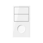 Simon 100 W100-10020222x-130 Panel 2-krotny: 1 gniazdo + 2 klawisze; biały