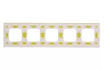 Simon 54 Nature WMDZ-0150xS-090 Ramka 5-krotna Nature-Szkło, LIMONKOWY SORBET, IP20/IP44* (*IP44-należy zastosować zestaw uszczelek DUN5)