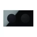 Simon 100 W100-10020191x-138 Panel 2-krotny IP44: 2 gniazda zasilające; czarny