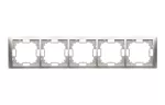 Simon Basic Neos WMYZ-04520N-4013 Ramka 5-krotna NEOS – uniwersalna poziom i pion; srebrny mat