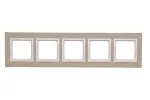 Simon 54 Nature WMDZ-0150xS-091 Ramka 5-krotna Nature-Beton, AL BETONE, IP20/IP44* (*IP44-należy zastosować zestaw uszczelek DUN5)
