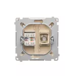 Simon Basic WMUA-0510xx-9011 Gniazdo antenowe typu "F" + RJ45 kat.6 (moduł); beż