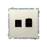 Simon Basic WMUH-01xxx1-9011 Gniazdo HDMI + RJ45 kat.6. (moduł); beż