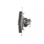 Simon 54 WMDH-01xxx1-046 Gniazdo HDMI + RJ45 kat.6. (moduł); brąz mat