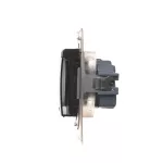 Simon 54 WMDW-521111-046 Gniazdo Schuko do wersji IP44 z przesłonami z uszczelką ramki (moduł) 16A, 250V~, zaciski śrubowe, klapka transparentna; brąz mat