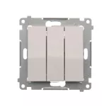 Simon 54 WMDL-0312xx-011 Przycisk potrójny z podświetleniem LED (moduł) 10AX, 250V~, szybkozłącza; biały