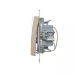 Simon 54 WMDL-0312xx-044 Przycisk potrójny z podświetleniem LED (moduł) 10AX, 250V~, szybkozłącza; złoty mat