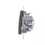 Simon 54 WMDL-0312xx-048 Przycisk potrójny z podświetleniem LED (moduł) 10AX, 250V~, szybkozłącza; antracyt