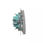 Simon Basic WMUL-020xx1-4011 Łącznik potrójny (moduł) 10AX, 250V~, szybkozłącza; srebrny mat