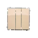 Simon Basic WMUL-020xx1-9011 Łącznik potrójny (moduł) 10AX, 250V~, szybkozłącza; beż