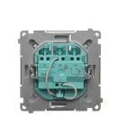 Simon Basic WMUL-020xx2-4011 Łącznik potrójny z podświetleniem LED (moduł) 10AX, 250V~, szybkozłącza; srebrny mat