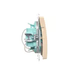 Simon Basic WMUL-020xx2-9011 Łącznik potrójny z podświetleniem LED (moduł) 10AX, 250V~, szybkozłącza; beż