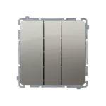 Simon Basic WMUL-020xx2-H011 Łącznik potrójny z podświetleniem LED (moduł) 10AX, 250V~, szybkozłącza; satynowy