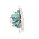 Simon Basic WMUL-020xx4-1011 Przycisk potrójny z podświetleniem LED (moduł) 10AX, 250V~, szybkozłącza; biały