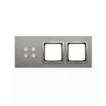 Simon 54 Touch WMDZ-01125S-071 Panel dotykowy S54 Touch, 3 moduły, 4 pola dotykowe + 2 otwory na osprzęty S54, srebrna mgła