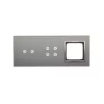 Simon 54 Touch WMDZ-01129S-071 Panel dotykowy S54 Touch, 3 moduły, 2 pola dotykowe poziome + 4 pola dotykowe + 1 otwór na osprzęt S54, srebrna mgła