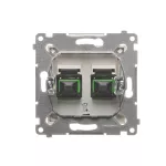 Simon 54 WMDK-0602xx-044 Gniazdo światłowodowe / optyczne podwójne SC/APC (moduł); złoty mat