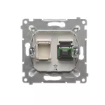 Simon 54 WMDK-0601xx-044 Gniazdo światłowodowe / optyczne pojedyncze SC/APC (moduł); złoty mat
