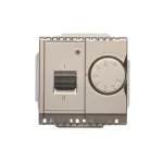 Simon Basic WMUR-011xxx-H011 Regulator temperatury z czujnikiem zewnętrznym, 16A, 230V~. Montaż gniazda na wkręty do puszki; satynowy