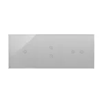 Simon 54 Touch WMDZ-01150S-071 Panel dotykowy S54 Touch, 3 moduły, 1 pole dotykowe + 2 pola dotykowe pionowe + 2 pola dotykowe poziome, srebrna mgła