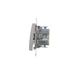 Simon 54 WMDL-0710xx-043 Łącznik krzyżowy z podświetleniem LED bez piktogramu (moduł) 10AX, 250V~, szybkozłącza; srebrny mat