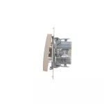 Simon 54 WMDL-0710xx-044 Łącznik krzyżowy z podświetleniem LED bez piktogramu (moduł) 10AX, 250V~, szybkozłącza; złoty mat