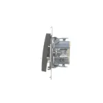 Simon 54 WMDL-0710xx-048 Łącznik krzyżowy z podświetleniem LED bez piktogramu (moduł) 10AX, 250V~, szybkozłącza; antracyt
