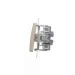 Simon 54 WMDL-06020x-044 Łącznik schodowy podwójny bez piktogramu (moduł) 10AX, 250V~, zaciski śrubowe; złoty mat