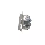 Simon 54 WMDL-06120x-043 Łącznik schodowy podwójny z podświetleniem bez piktogramu (moduł) 10AX, 250V~, zaciski śrubowe; srebrny mat
