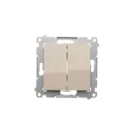 Simon 54 WMDL-07020x-041 Łącznik krzyżowy podwójny bez piktogramu (moduł) 10AX, 250V~, szybkozłącza; kremowy