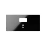 Simon 100 W100-10001091x-138 Pokrywa do gniazda USB pojedynczego (mechanizm 1/2); czarny