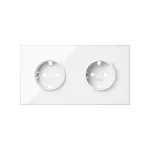 Simon 100 W100-10020202x-130 Panel 2-krotny: 2 gniazda Schuko; biały
