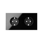 Simon 100 W100-10020202x-138 Panel 2-krotny: 2 gniazda Schuko; czarny