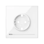 Simon 100 W100-10021108x-130 Panel 1-krotny: iO, gniazdo z uziemieniem schuko; biały