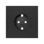 Simon 100 W100-10020105X-238 Panel 1-krotny: 1 gniazdo Schuko; czarny mat