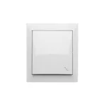 Simon Aquaclick WA-CW6Axx-xx-11xx Łącznik schodowy natynkowy, IP44, 16A, 250V~, zaciski śrubowe; biały