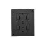 Simon Aquaclick WA-CGSZN4C-xx-49xx Gniazdo wtyczkowe natynkowe, Schuko, 4-krotne, IP20, 16A, 250V~, szybkozłącza; czarny