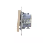 Simon 55 WMDL-0P1xx5-144 Łącznik dwubiegunowy z podświetleniem LED (moduł) 10 AX, 250 V~, szybkozłącza; Szampański mat