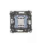 Simon 55 WMDL-0P1xx5-149 Łącznik dwubiegunowy z podświetleniem LED (moduł) 10 AX, 250 V~, szybkozłącza; Czarny mat
