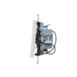 Simon 55 WMDL-031xx4-0111 Łącznik potrójny z podświetleniem LED (moduł) 10 AX, 250 V~, szybkozłącza; Biały mat