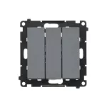 Simon 55 WMDL-031xx4-0116 Łącznik potrójny z podświetleniem LED (moduł) 10 AX, 250 V~, szybkozłącza; Grafitowy mat