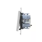 Simon 55 WMDL-0108xx-114 Łącznik świecznikowy z podświetleniem LED – osobne podświetlenie dla każdego klawisza (moduł) 10 AX, 250 V~, szybkozłącza; Jasnoszary mat