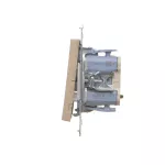 Simon 55 WMDL-0108xx-144 Łącznik świecznikowy z podświetleniem LED – osobne podświetlenie dla każdego klawisza (moduł) 10 AX, 250 V~, szybkozłącza; Szampański mat