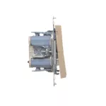 Simon 55 WMDL-0108xx-144 Łącznik świecznikowy z podświetleniem LED – osobne podświetlenie dla każdego klawisza (moduł) 10 AX, 250 V~, szybkozłącza; Szampański mat
