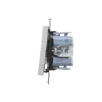 Simon 55 WMDL-TW7-2X-143 Łącznik krzyżowy podwójny bez piktogramu (moduł) 10 AX, 250 V~, szybkozłącza; Aluminium mat