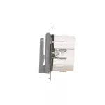 Simon 55 WMDL-TEWH1-116 Łącznik hotelowy elektroniczny z podświetleniem LED z przekaźnikiem 16 A, 230 V~, z opóźnieniem wyłączenia 10,20,30 sek. (moduł); Grafitowy mat