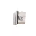 Simon 55 WMDL-TEWH1-143 Łącznik hotelowy elektroniczny z podświetleniem LED z przekaźnikiem 16 A, 230 V~, z opóźnieniem wyłączenia 10,20,30 sek. (moduł); Aluminium mat