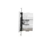 Simon 55 WMDL-TEW2-111 Łącznik elektroniczny podwójny z funcją przycisku lub łącznika czasowego, 2x10 A, 230 V (moduł); Biały mat